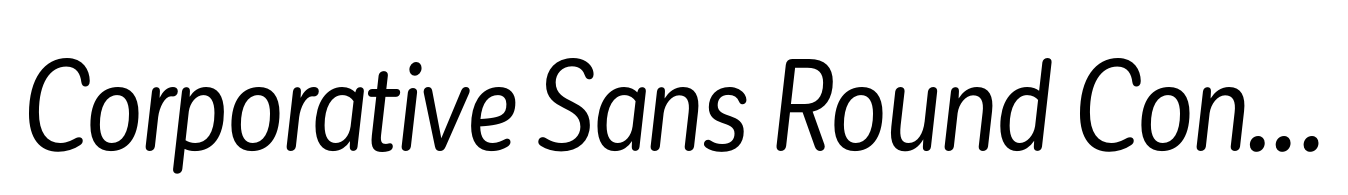 Corporative Sans Round Condensed Alt Italic